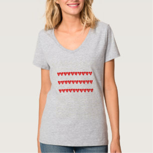 Happy Valentine's Day Red Heart Frauen T-Shirt