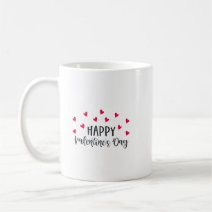 Happy Valentine's Day Red Hearts Kaffeetasse