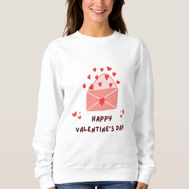 Happy Valentine's Day - Red Hearts Liebe Images Sweatshirt (Vorderseite)