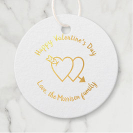 Happy Valentine's Day Red Herzen benutzerdefiniert Geschenkanhänger