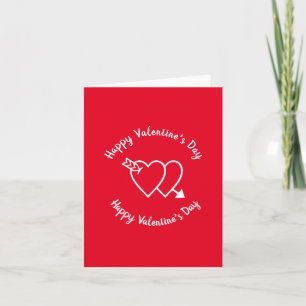 Happy Valentine's Day Red Herzen benutzerdefiniert Karte