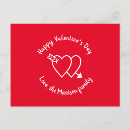 Happy Valentine's Day Red Herzen benutzerdefiniert Postkarte