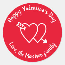 Happy Valentine's Day Red Herzen benutzerdefiniert