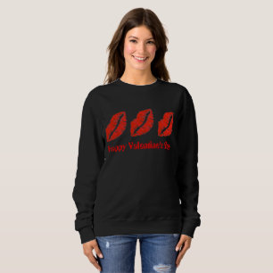 Happy Valentine's Day Red Lips Lipstick Küssen Sweatshirt