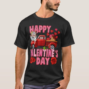 Happy Valentine's Day Red Truck Western Niedlich T-Shirt
