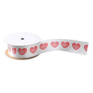 Happy valentines Day Retro heilen rote Herzen eleg Satinband