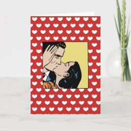 Happy Valentine's Day Retro Lover's Karte