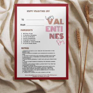 Happy Valentines Day  Rezept für das Liebesleben d Einladung