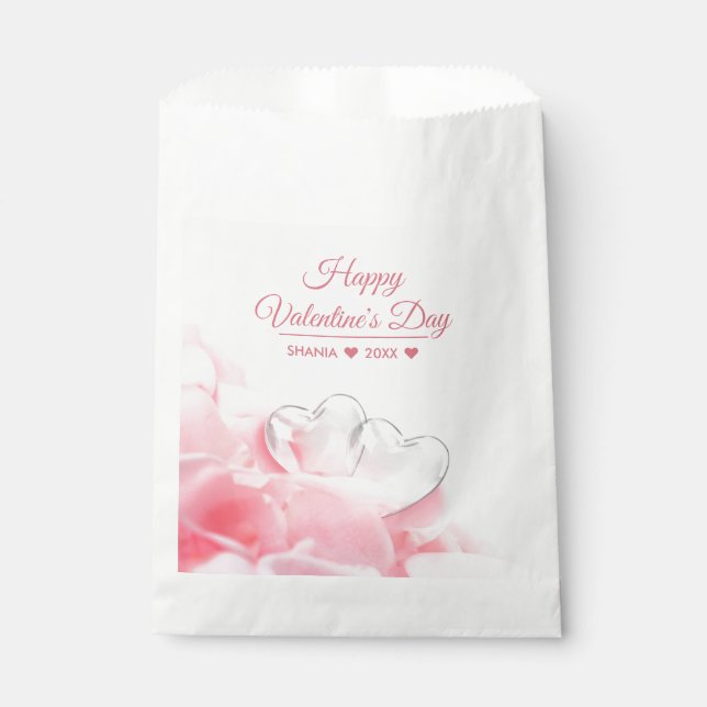 Happy Valentine's Day Romantic Glass Hearts Geschenktütchen (Vorderseite)