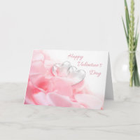 Happy Valentine's Day Romantic Glass Hearts