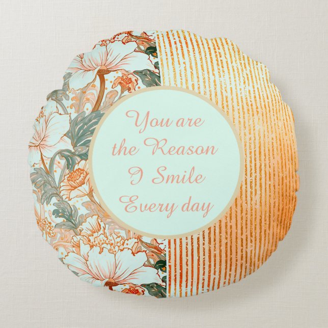 Happy Valentine's Day,Romantic,You are the Reason Rundes Kissen (Vorderseite)