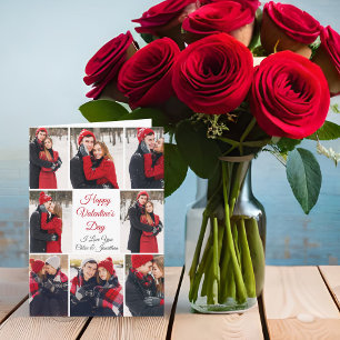 Happy Valentine's Day Romantische Liebe FotoCollag Karte