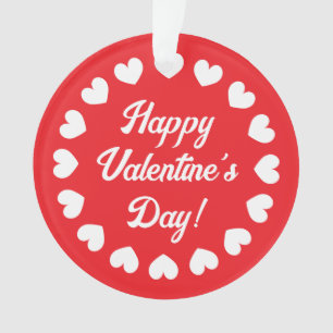 Happy Valentine's Day Romantische Liebe Herzverzie Ornament