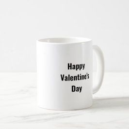Happy Valentine's Day Rosa Herz Kaffeetasse