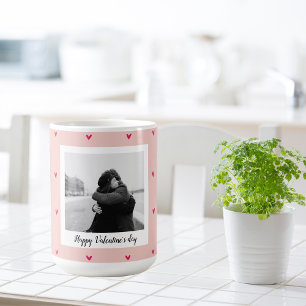 Happy Valentine's Day   Rosa und rotes Herz   Gesc Kaffeetasse