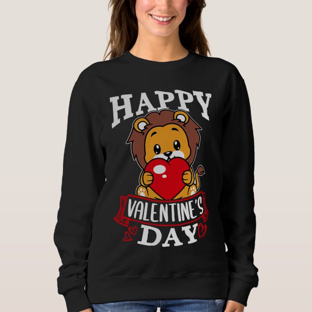Happy Valentine's Day Roses Date Night Flowers Lov Sweatshirt (Vorderseite)