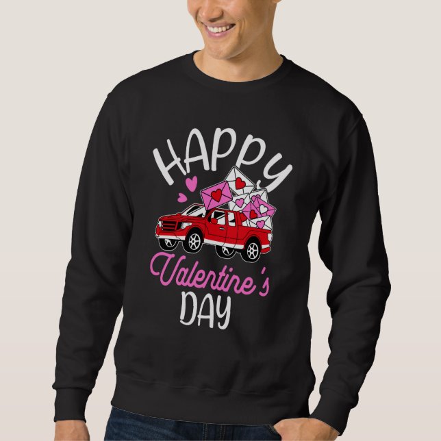 Happy Valentine's Day Roses Date Night Flowers Lov Sweatshirt (Vorderseite)