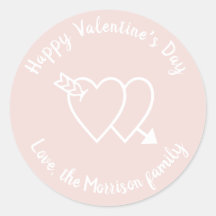 Happy Valentine's Day rösteln rosa Herzen Brauch