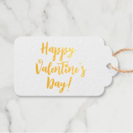 Happy Valentine's Day roten modernen Drehbuchtypog Geschenkanhänger