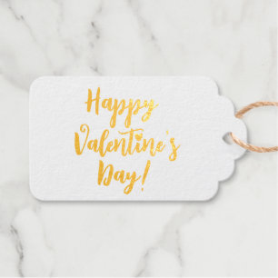 Happy Valentine's Day roten modernen Drehbuchtypog Geschenkanhänger