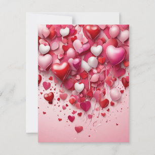 Happy Valentine's Day Rotes Herz Liebe Feiertagskarte