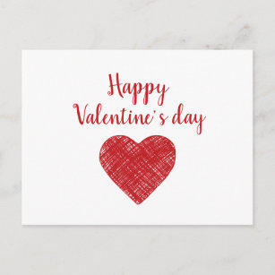 Happy Valentine's Day Rotes Herz Liebe Sprichworte Postkarte