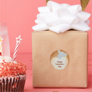 Happy Valentine's Day Runder Aufkleber