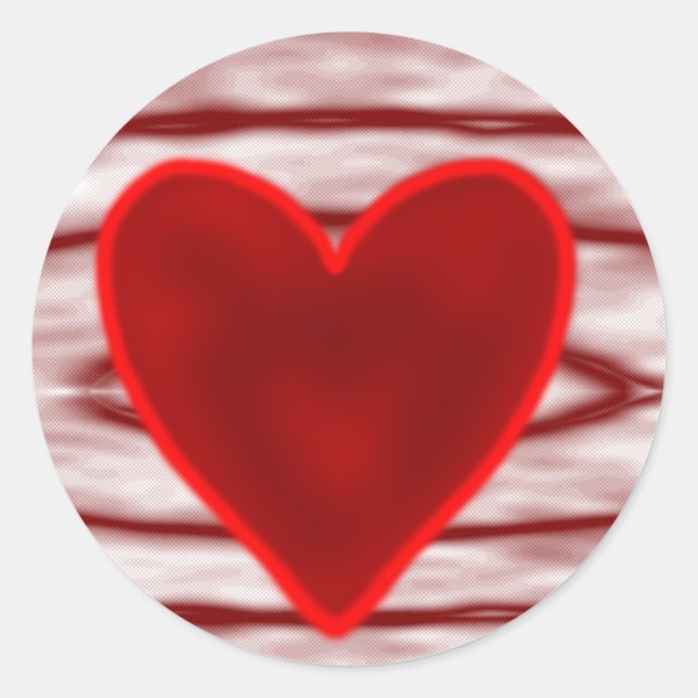 Happy Valentine's Day Runder Aufkleber (Vorderseite)