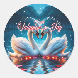 Happy Valentine's Day Runder Aufkleber