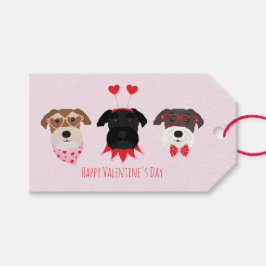 Happy Valentines Day Schnauzer Hunde Geschenkanhänger