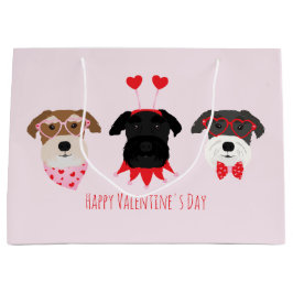 Happy Valentines Day Schnauzer Hunde Große Geschenktüte