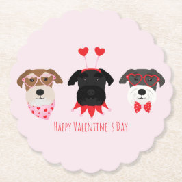 Happy Valentines Day Schnauzer Hunde Untersetzer