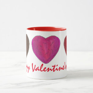 Happy Valentine's Day Schokolade Herz Candy Tasse