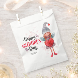 Happy Valentines Day Script Pun Gnome mit Herz Geschenktütchen