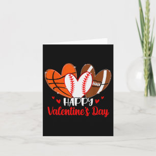Happy Valentines Day Shirt Boys Basketball Basebal Karte
