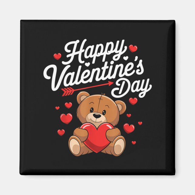 Happy Valentines Day Shirts Women Cute Valentine  Magnet (Vorne)