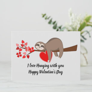 Happy Valentine's Day Sloth Feiertagskarte