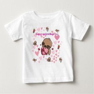 Happy Valentine's Day Sloth Kids T - Shirt