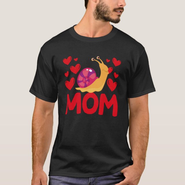 Happy Valentine's Day Snail Mom Mothers Day Valent T-Shirt (Vorderseite)