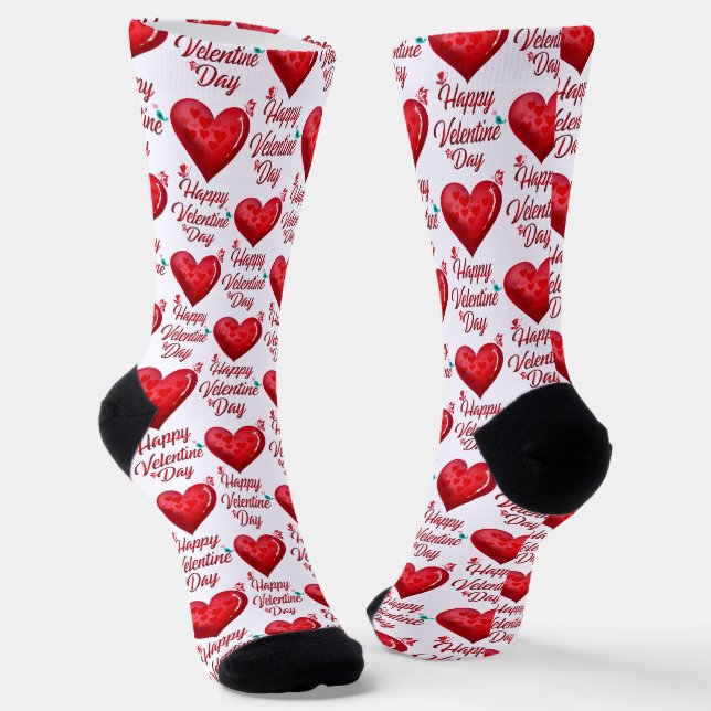 Happy Valentines Day Socken (Gewinkelt)