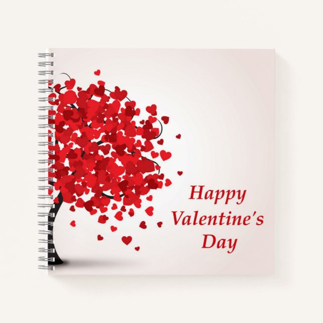 Happy Valentine's Day Spiral Notebook Notizbuch (Vorderseite)