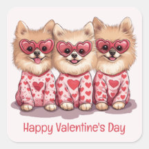 Happy Valentines Day Spitz Hunde