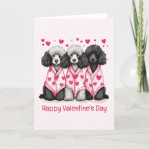 Happy Valentines Day Standard Poodle Hunde