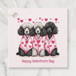Happy Valentines Day Standard Poodle Hunde Geschenkanhänger