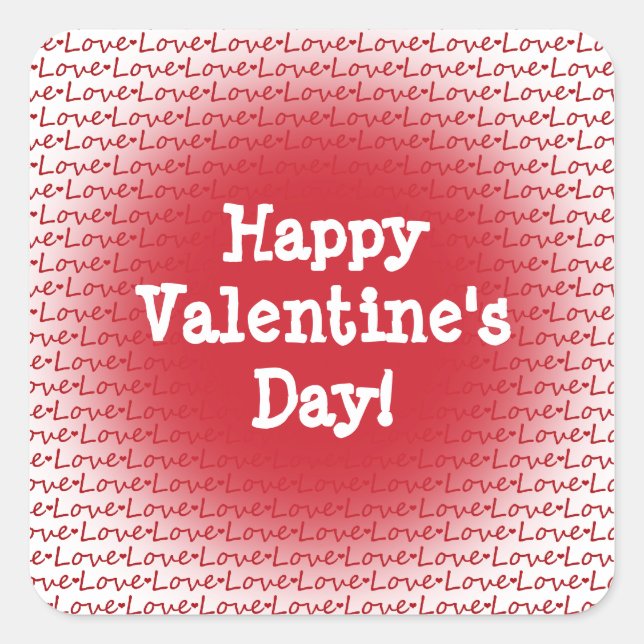 Happy Valentine's Day Sticker (Vorderseite)