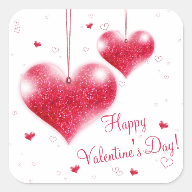 Happy Valentine's Day Sticker (Vorderseite)
