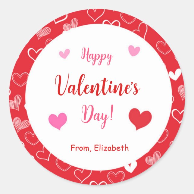 Happy Valentine's Day Stickers (Vorderseite)