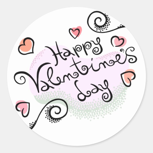 Happy Valentine's Day Stickers (Vorderseite)