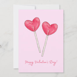 Happy valentine's day Sweet candy Herz Lollipop Einladung
