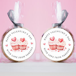 Happy Valentine's Day Sweet Cupcakes Aufkleber